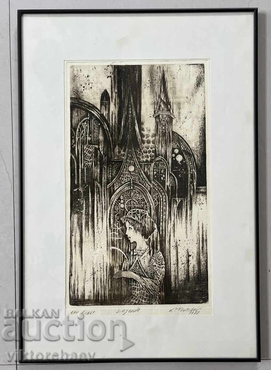 K. Tonchev tablou - grafică 1989