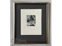 Николай Алексиев графика - “Около масата” картина 2000 г