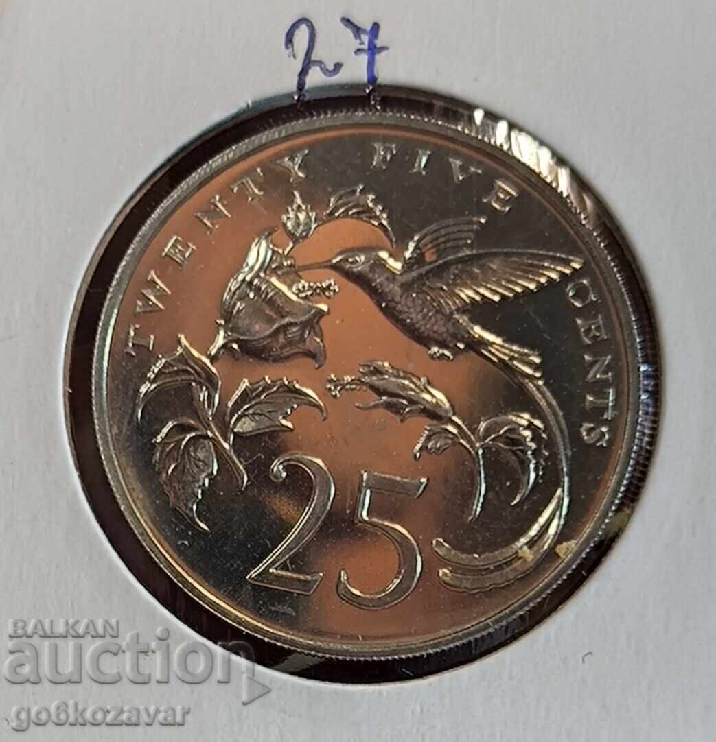 Jamaica 25 Cents 1969 Proof !