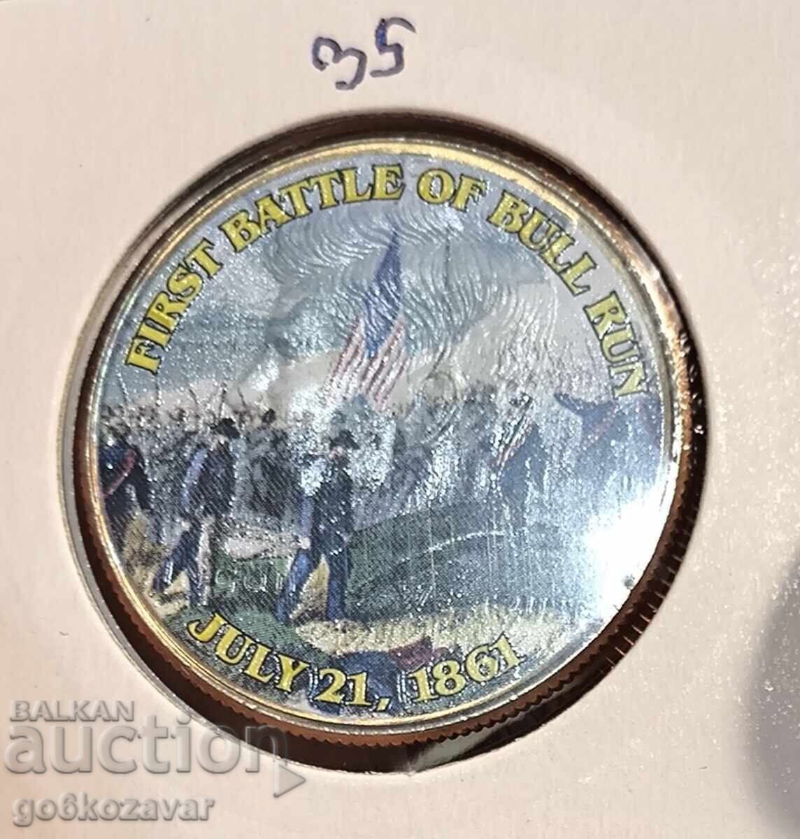 SUA Monedă comemorativă de jumătate de dolar holograma colorată UNC cu preț 14.00 BGN | € 7.16 SUA Monedă comemorativă de jumătate de dolar holograma colorată UNC cu preț 14.00 BGN | € 7.16