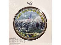 SUA Monedă comemorativă de jumătate de dolar holograma colorată UNC