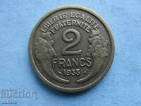 2 франка 1938 г. Франция