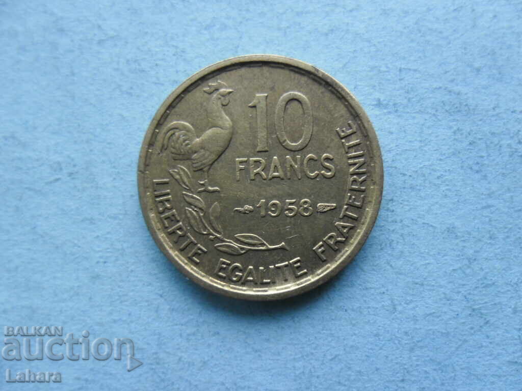 10 франка 1958 г. Франция 10 франка 1958 г. Франция