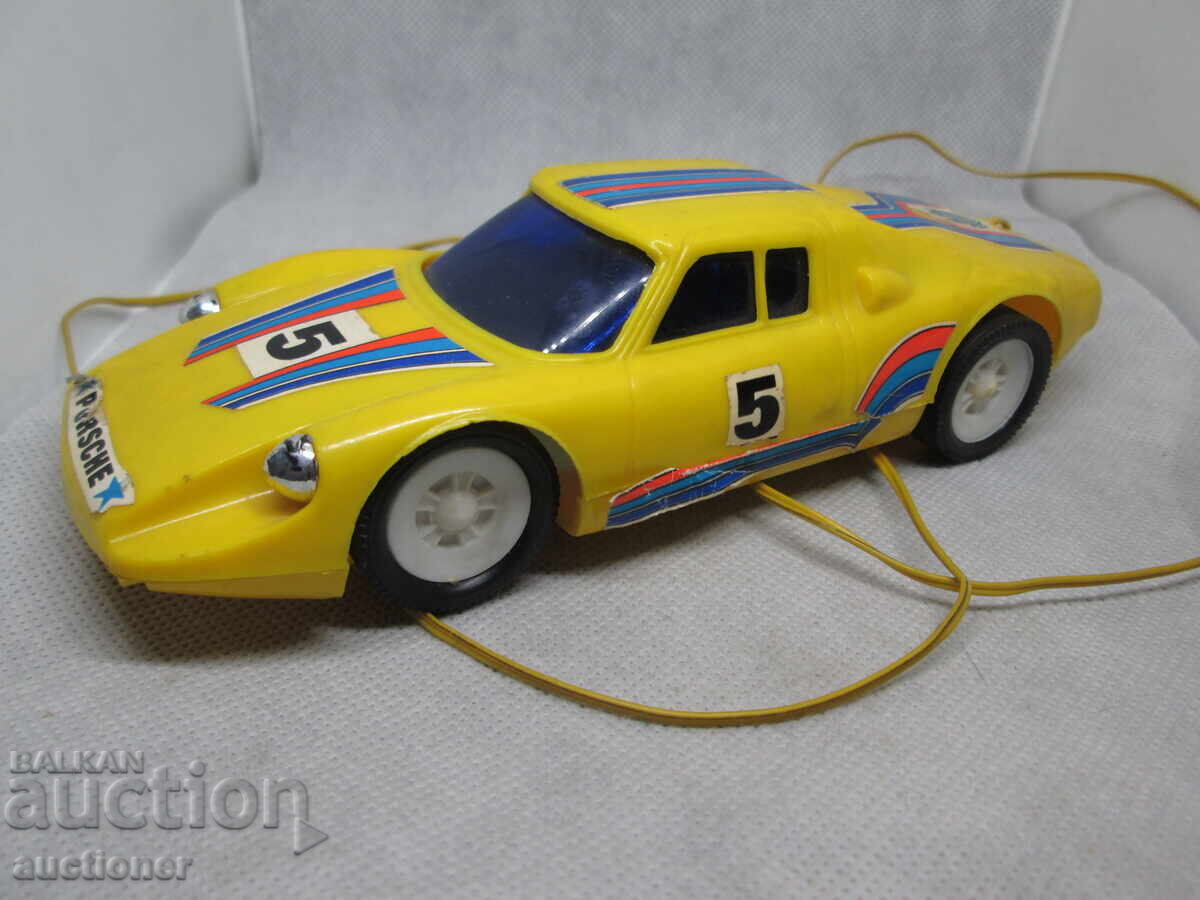 OLD SOCIALIST TOY CAR - PORSCHE WITH REMOTE CONTROL