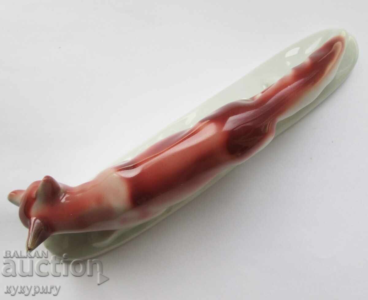 Стара Соц НРБ порцеланова статуетка фигура Лисица ИЗИДА - 5