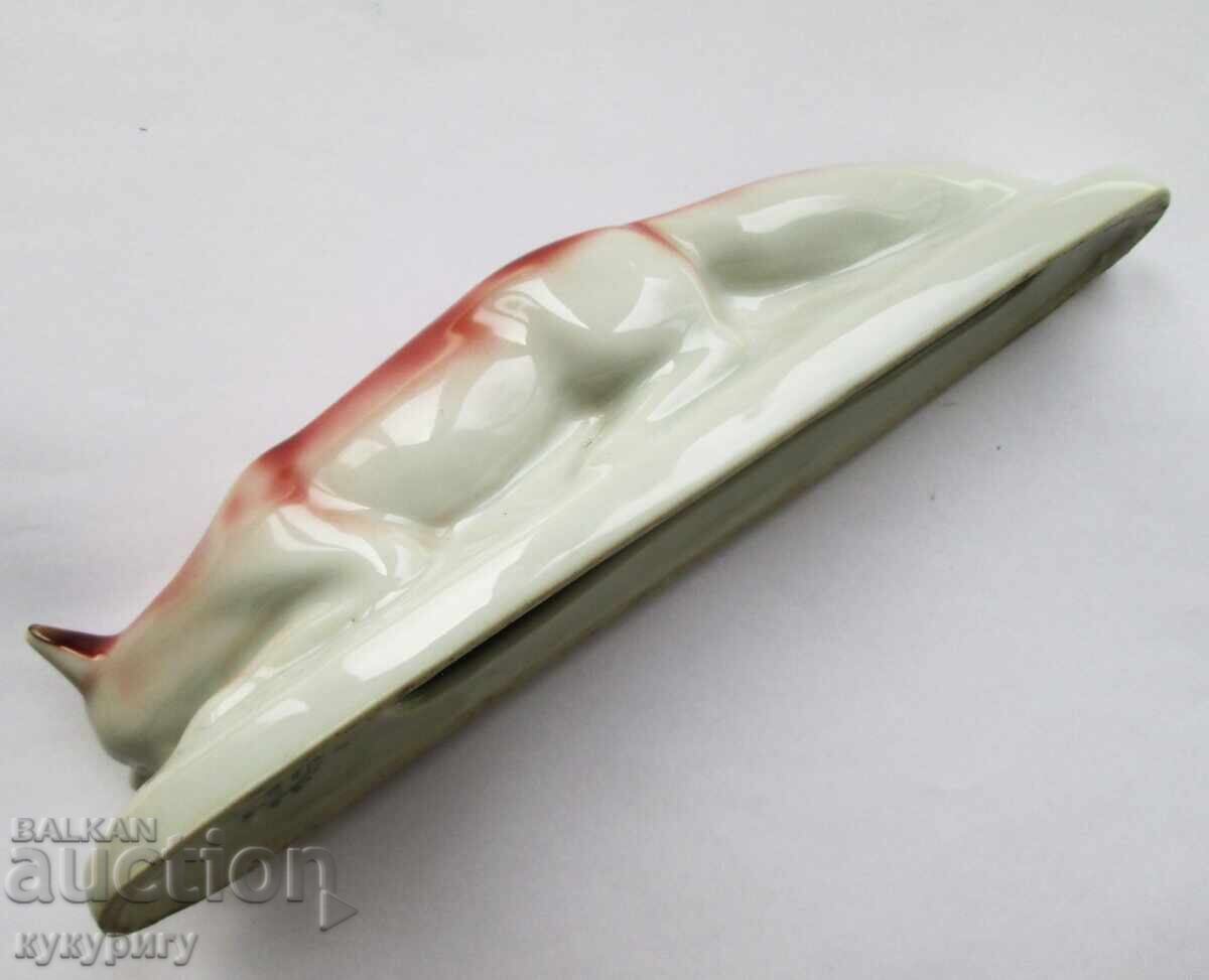 Стара Соц НРБ порцеланова статуетка фигура Лисица ИЗИДА - 6