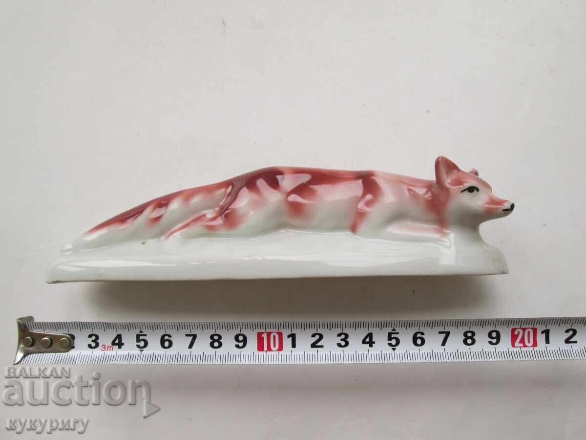 Стара Соц НРБ порцеланова статуетка фигура Лисица ИЗИДА - 7