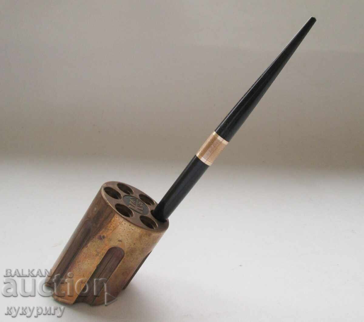 Licitație Vechi suport de creioane stilou tambur de pistol Kyntex