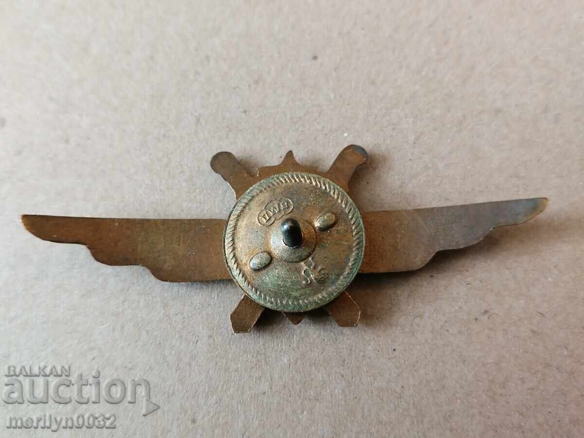 Нагръден пилотски знак емисия преди 1980 год медал - 7