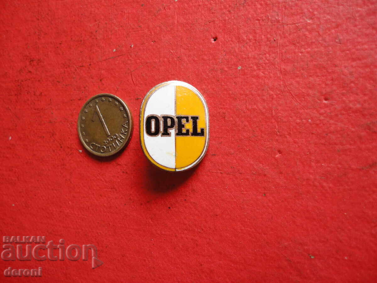 Avtomobilen znak znachka Opel s emayl