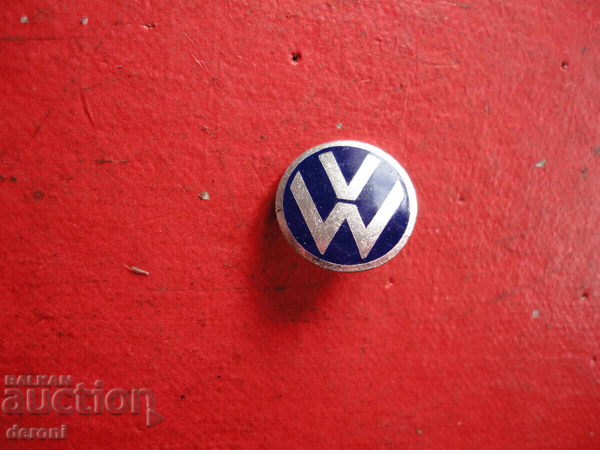 Large Car Badge Emblem Volkswagen WV with Enamel - 5
