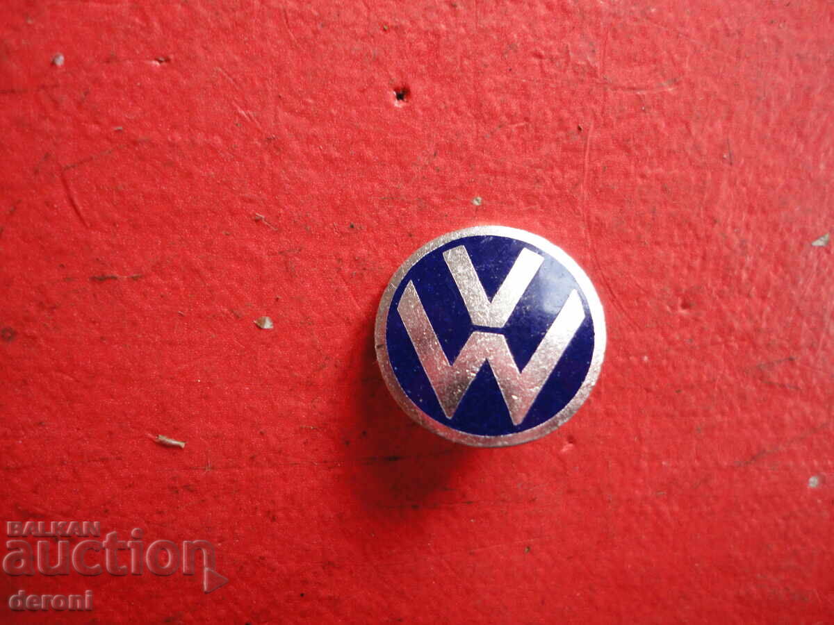 Large Car Badge Emblem Volkswagen WV with Enamel