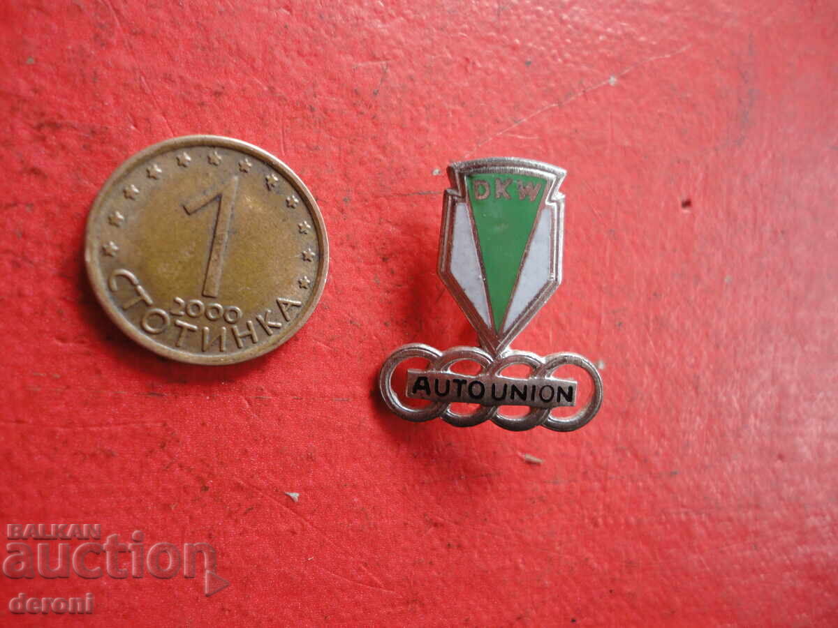 Автомобилен знак значка DKV Auto Union с емайл Автомобилен знак значка DKV Auto Union с емайл