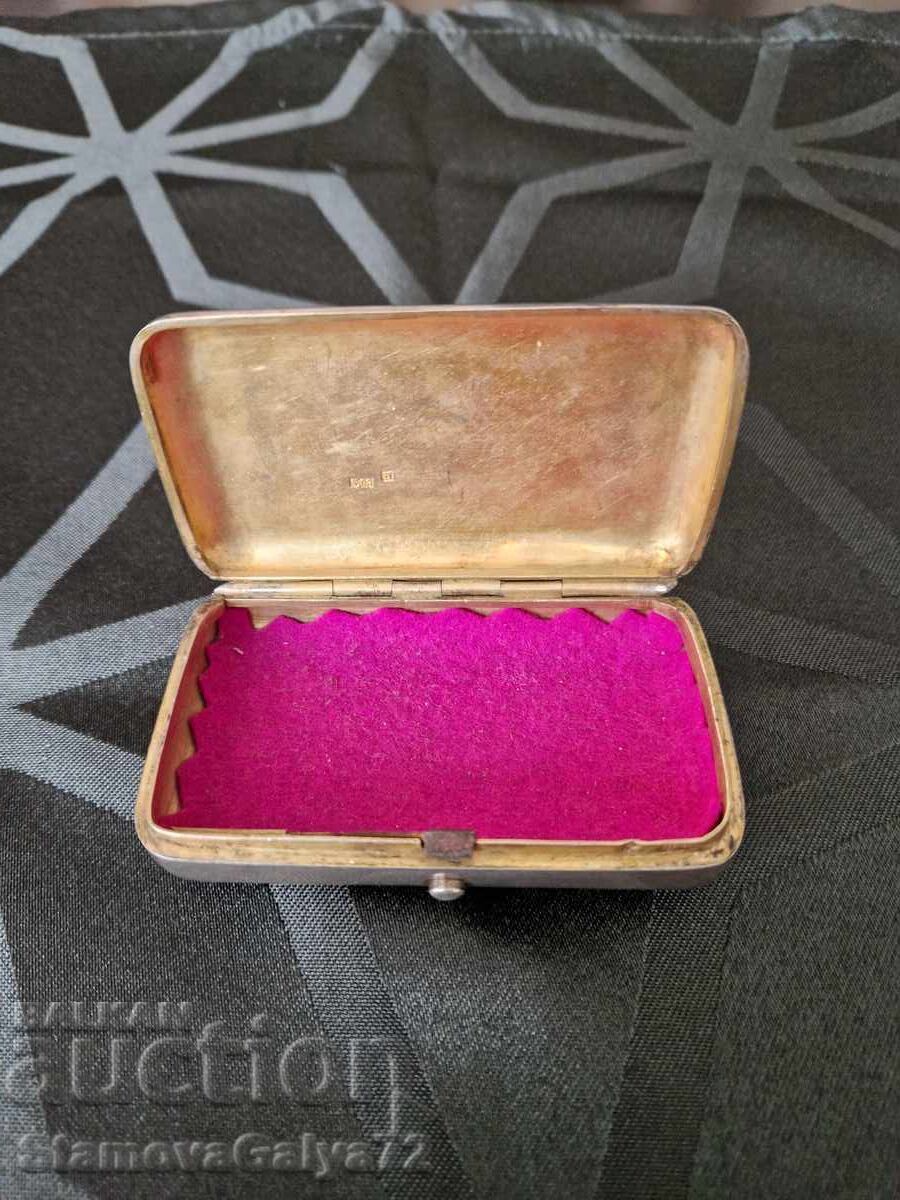 Unique Russian silver tobacco box with niello, 84 - 5