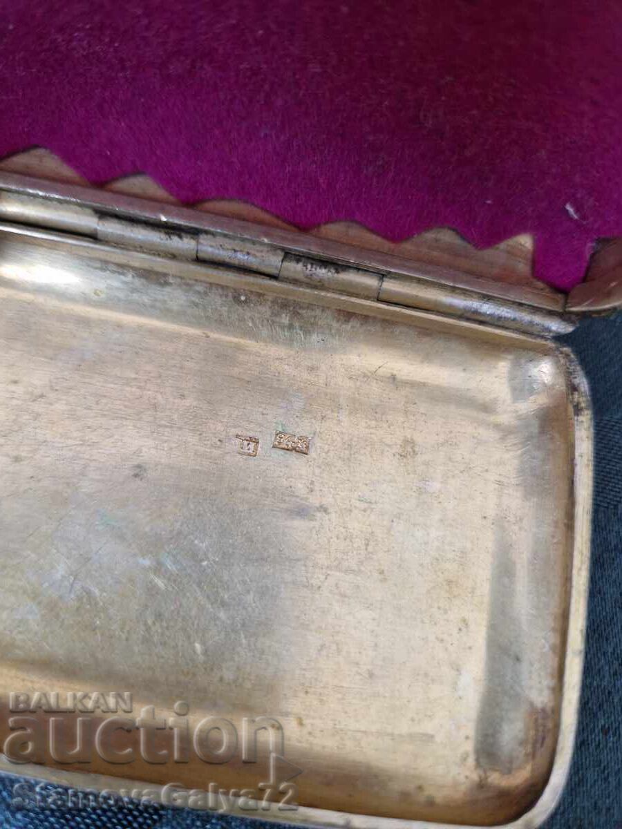 Unique Russian silver tobacco box with niello, 84 - 6