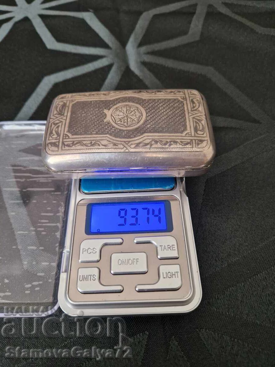 Unique Russian silver tobacco box with niello, 84 - 7