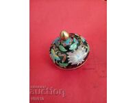 Cutie veche de bijuterii, email, cloisonné