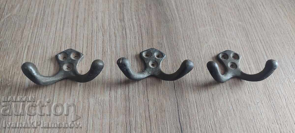 Bronze retro hangers for collectors, three pieces