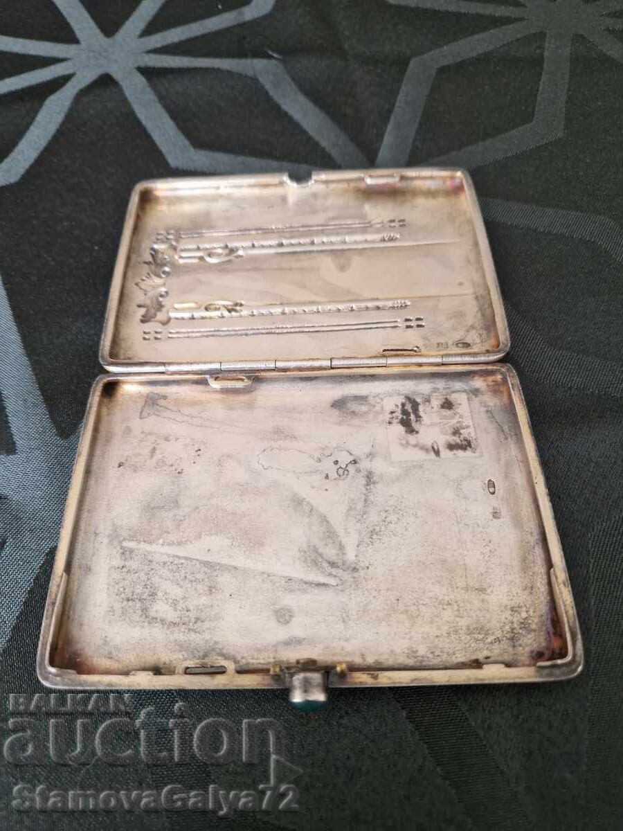 Εξαιρετικό ρωσικό ασημένιο κουτί για καπνό αντίκα 84 - 6