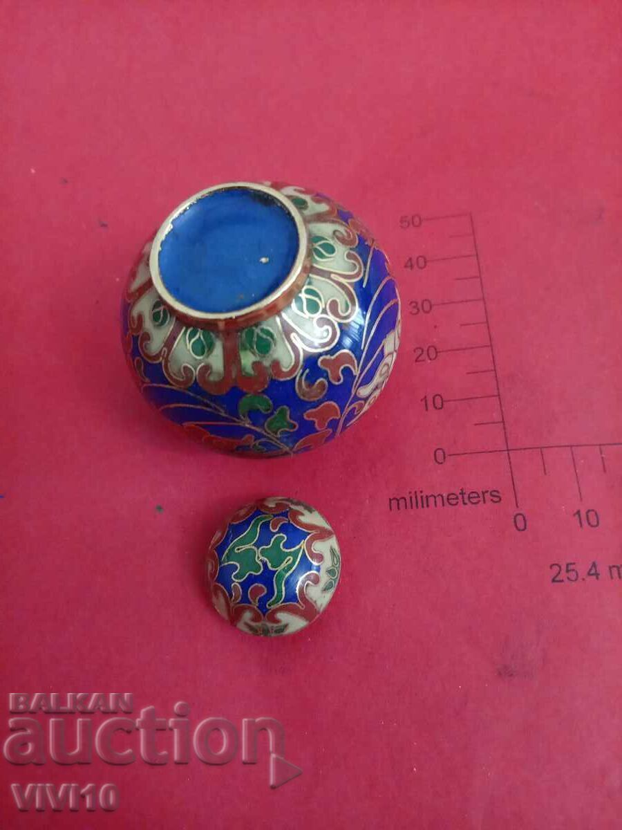 Auction  Antique Enamel Box, Cloisonné