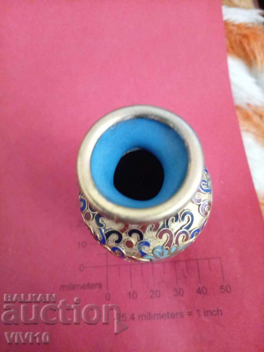 Antique enameled vase, cloisonné with price 70.00 BGN | € 35.79 Antique enameled vase, cloisonné with price 70.00 BGN | € 35.79