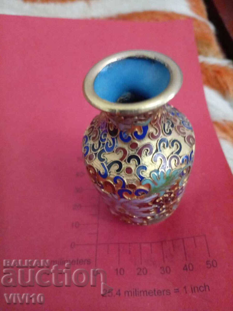 Antique enameled vase, cloisonné