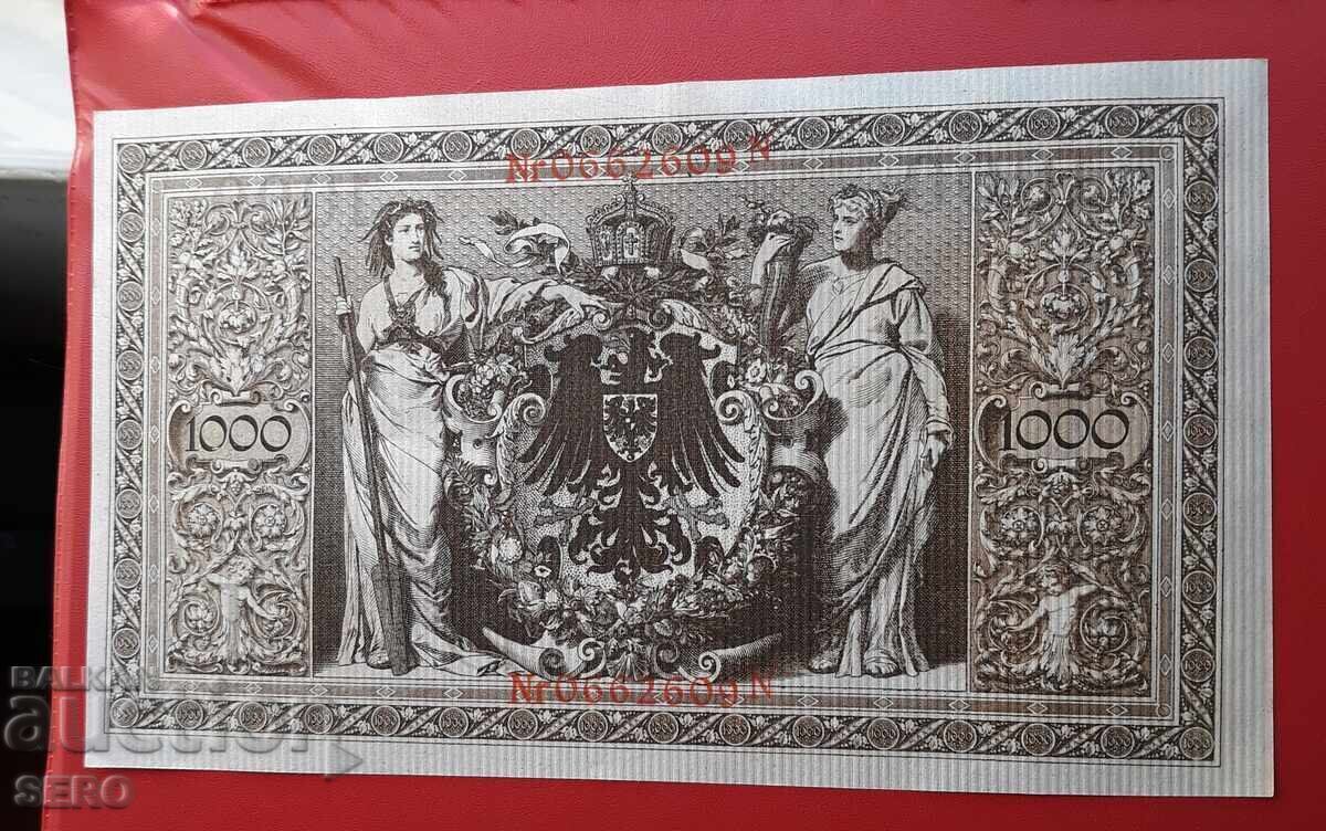 Τραπεζογραμμάτιο-Γερμανία-1000 μάρκα 1910-δεν κυκλοφορεί με τιμή 33.00 BGN | € 16.87
