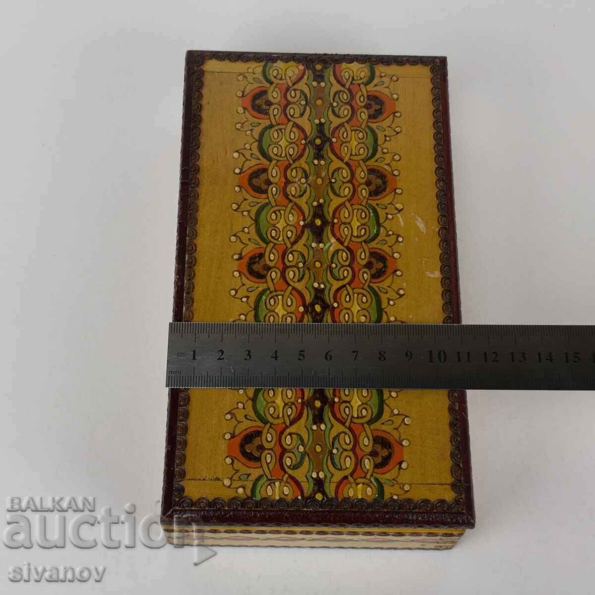 Old wooden cigarette box #5928 - 6