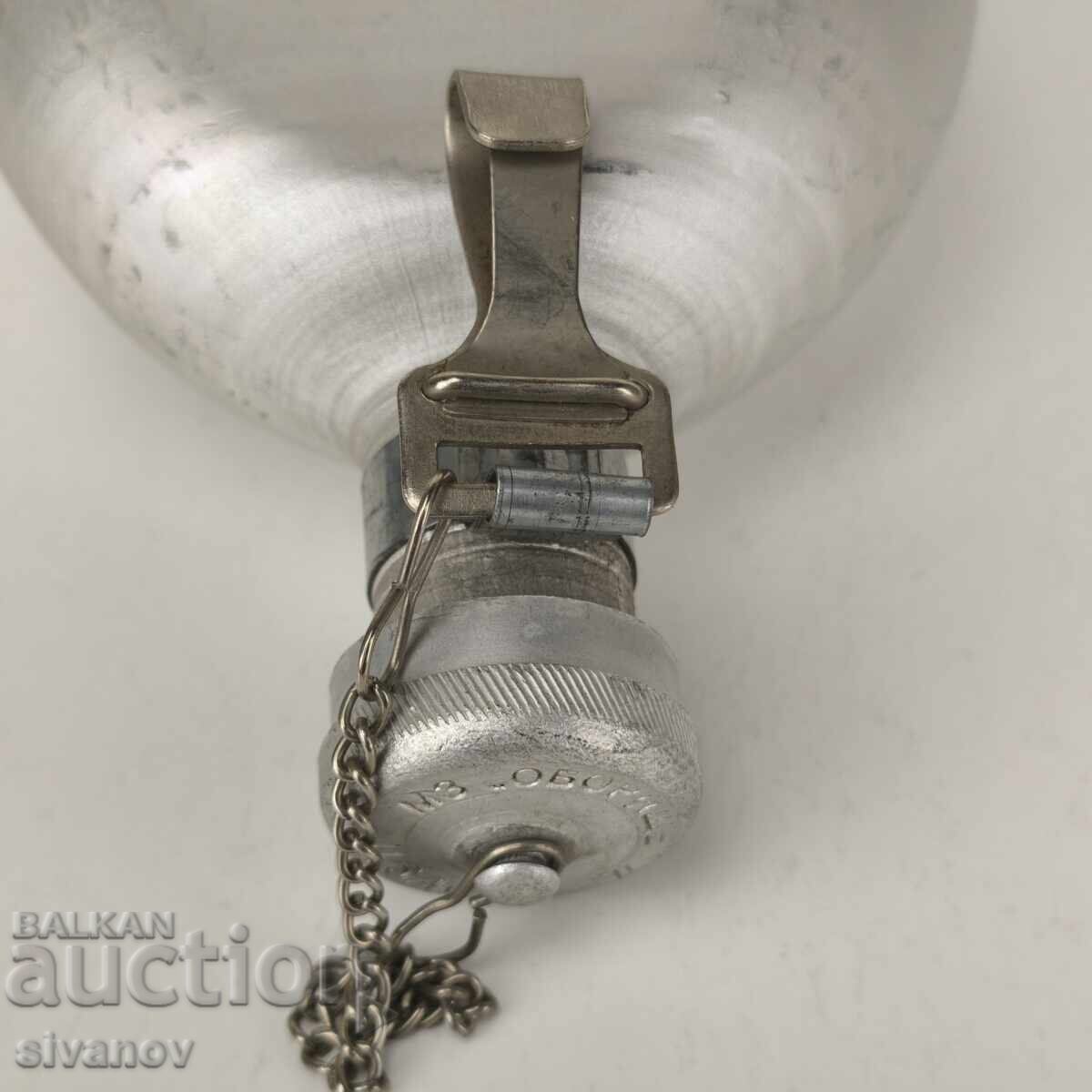 Auction Old Bulgarian aluminum canteen 1 liter MZ Oborishte #5931 Auction Old Bulgarian aluminum canteen 1 liter MZ Oborishte #5931