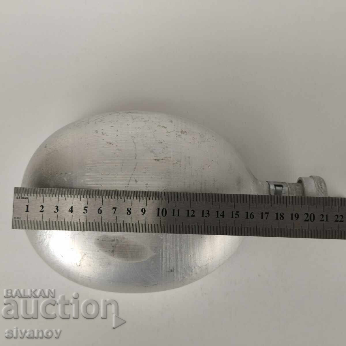 Old Bulgarian aluminum canteen 1 liter MZ Oborishte #5931 - 6 Old Bulgarian aluminum canteen 1 liter MZ Oborishte #5931 - 6