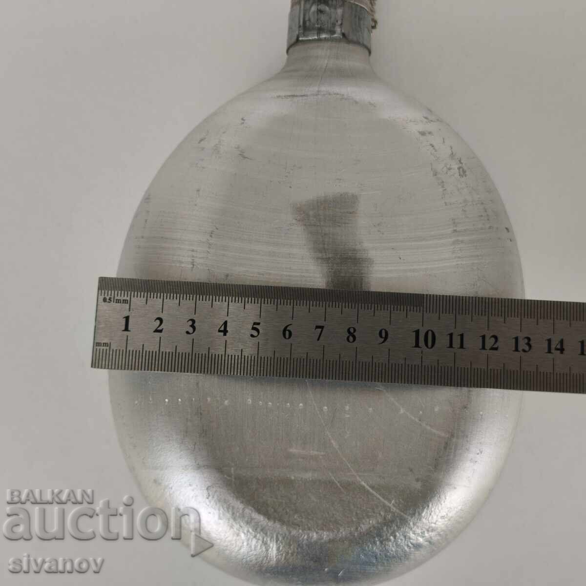Old Bulgarian aluminum canteen 1 liter MZ Oborishte #5931 - 7 Old Bulgarian aluminum canteen 1 liter MZ Oborishte #5931 - 7