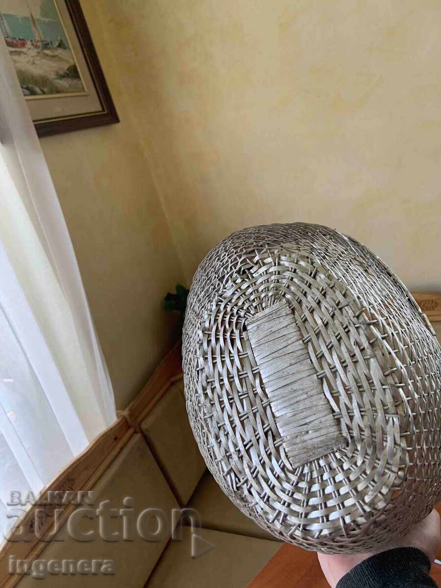 Licitație COȘ DE COȘ METALIC ÎMPLETIT MÂNER PLIABIL