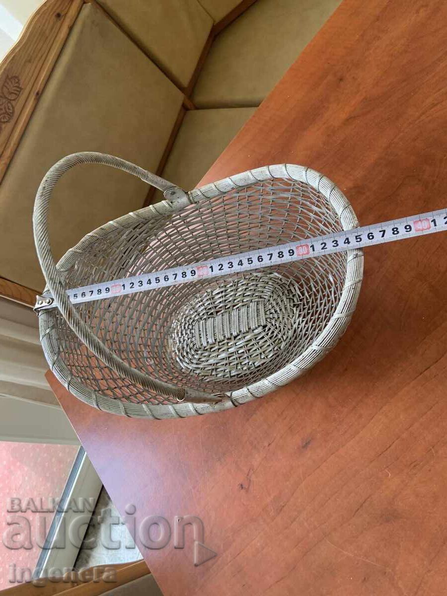 COȘ DE COȘ METALIC ÎMPLETIT MÂNER PLIABIL - 5