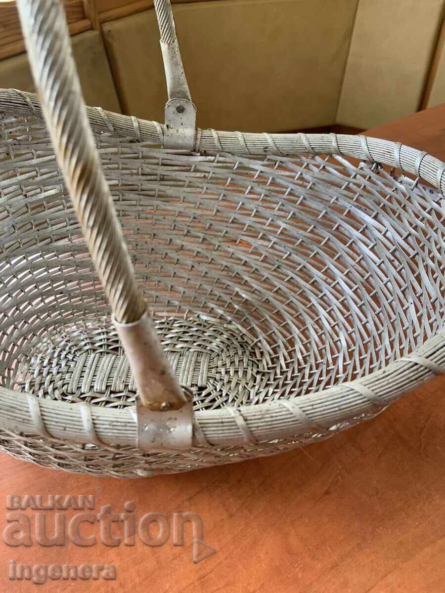 COȘ DE COȘ METALIC ÎMPLETIT MÂNER PLIABIL - 6