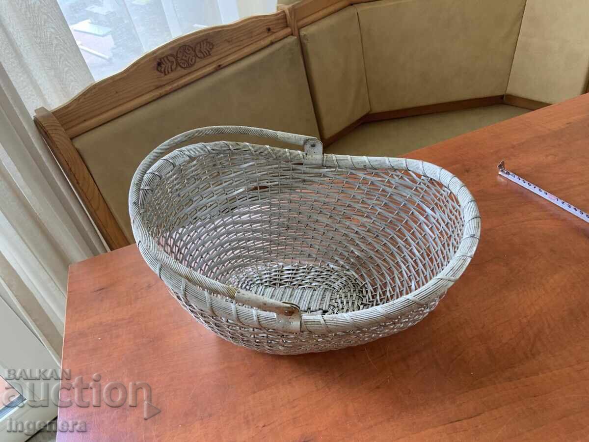 COȘ DE COȘ METALIC ÎMPLETIT MÂNER PLIABIL - 7