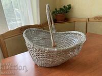 COȘ DE COȘ METALIC ÎMPLETIT MÂNER PLIABIL