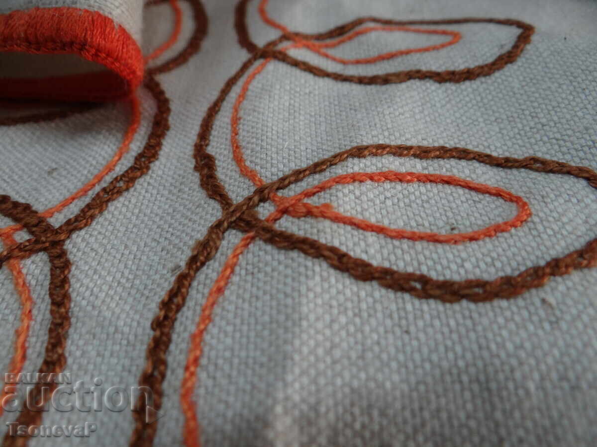 Broderie în portocaliu și maro - 5 Broderie în portocaliu și maro - 5