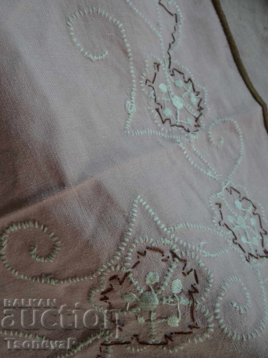 Embroidered Pink Coverlet - 5