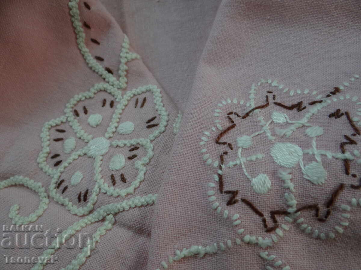 Embroidered Pink Coverlet - 6