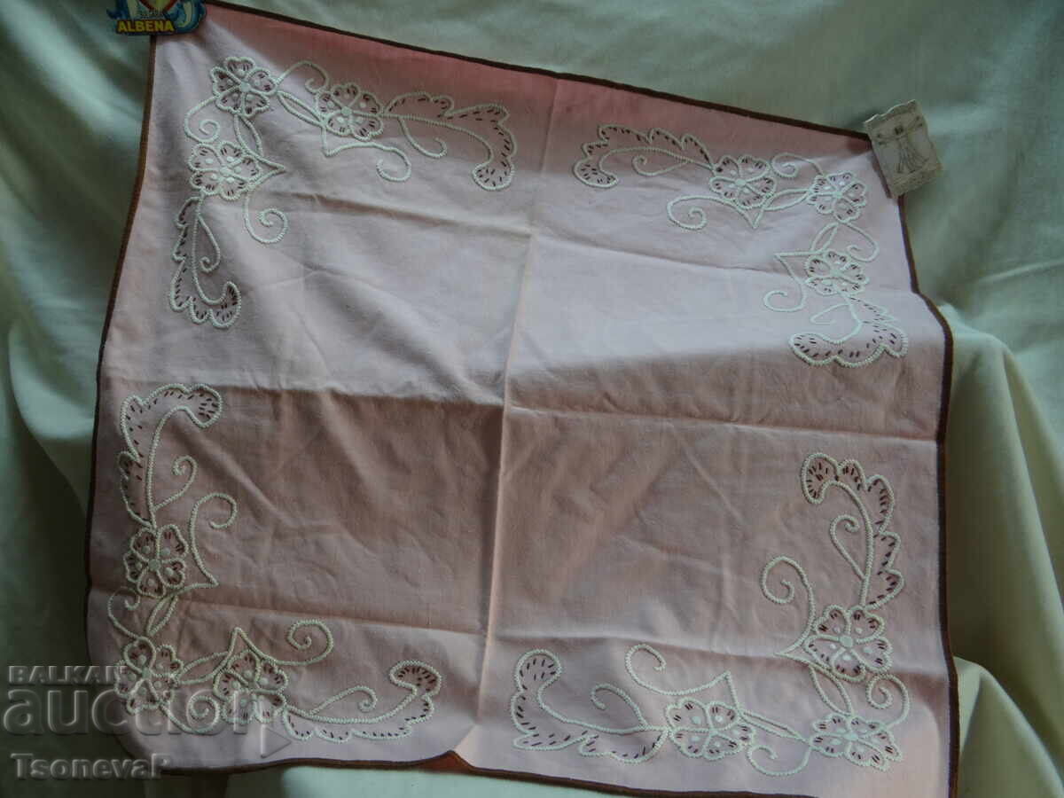 Embroidered Pink Coverlet