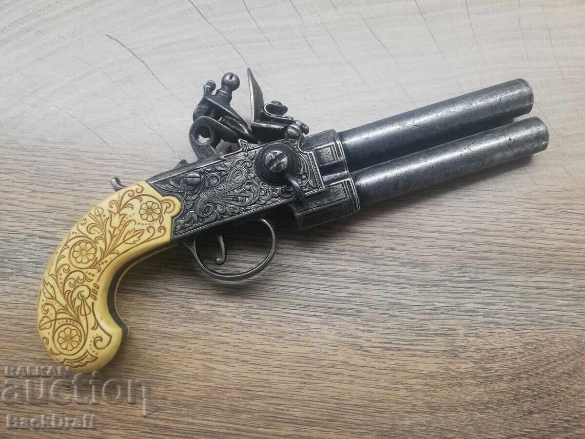 Αντίγραφο πιστόλι με πυρίτιδα διπλού κάννης, περίστροφο