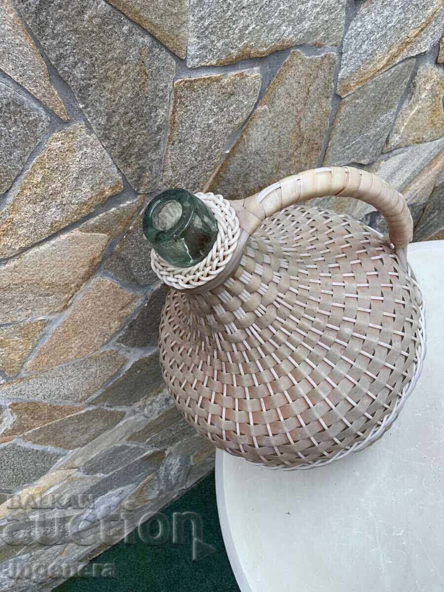 DAMIGEANĂ STICLĂ ÎMPLETITĂ PENTRU RAKIA - 15 LITRI DE PE VREMEA SOCIALISMULUI - 5