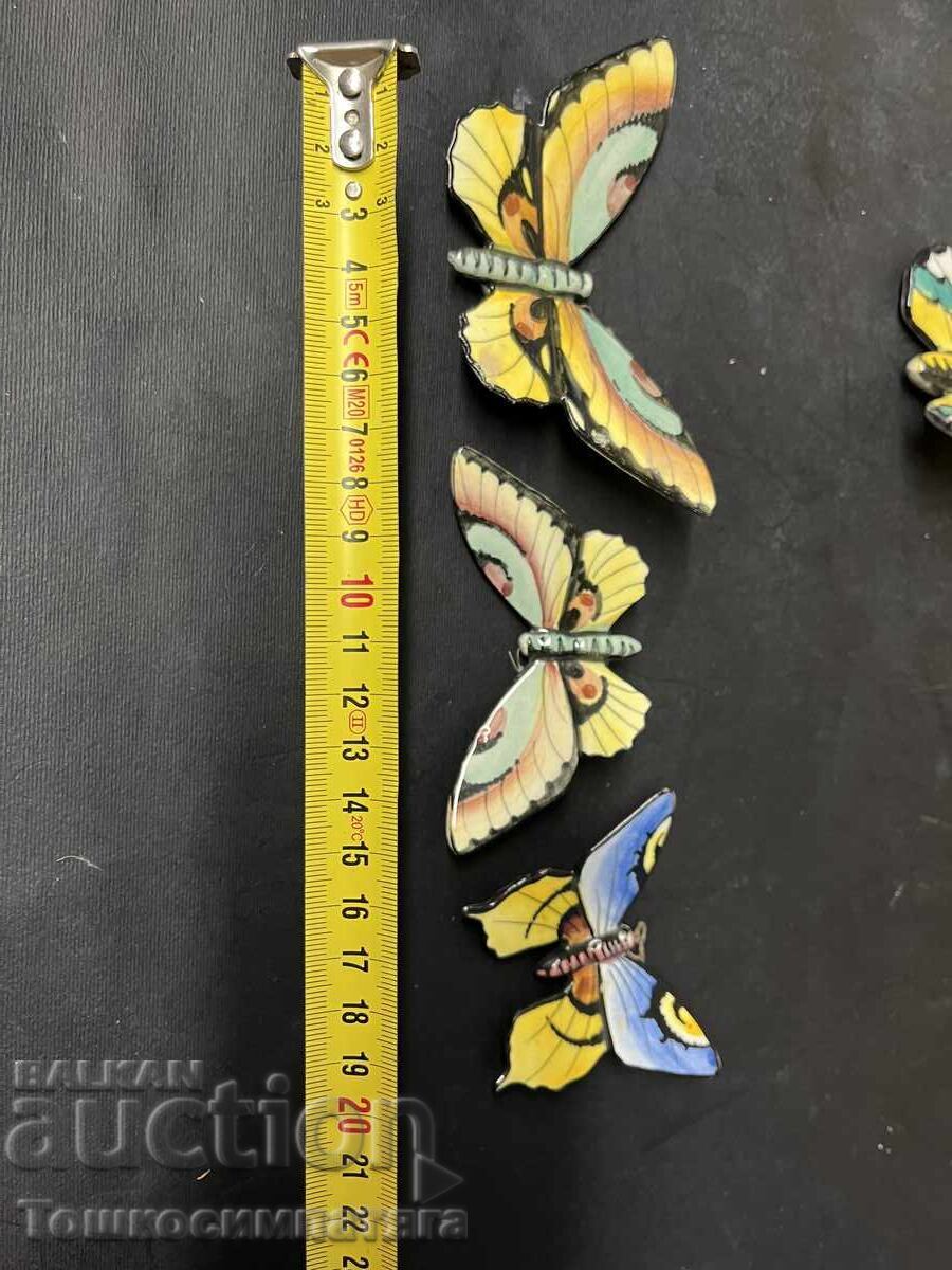 Licitație Fluturi din porțelan pentru decorarea peretelui