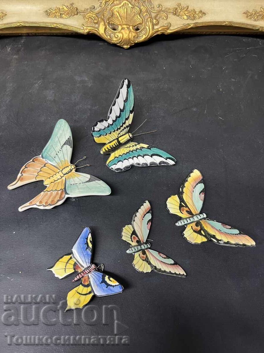 Fluturi din porțelan pentru decorarea peretelui - 7