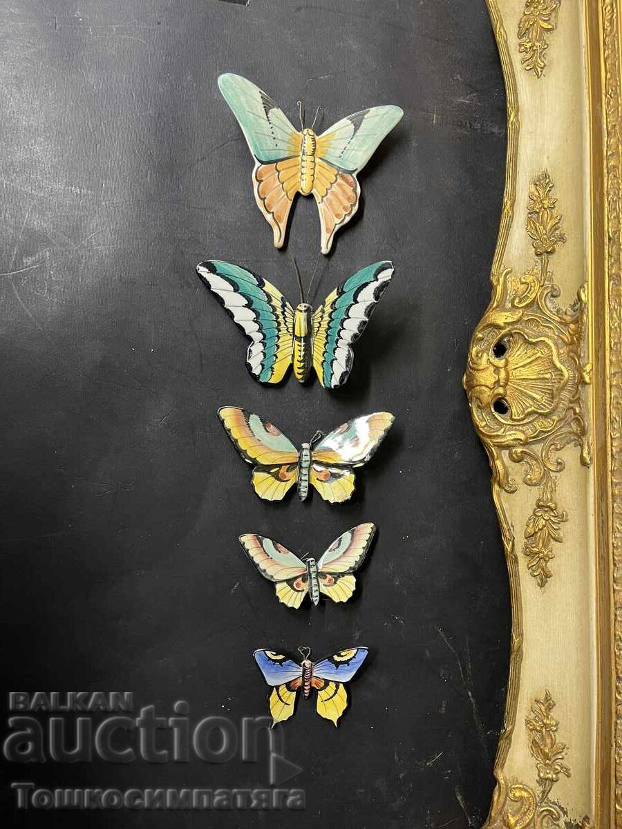 Fluturi din porțelan pentru decorarea peretelui