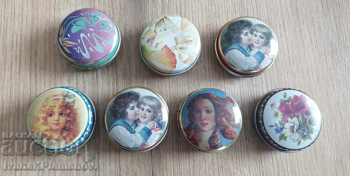 Vintage metal boxes, 7 pieces for connoisseurs