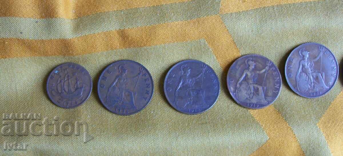 Delivery of Lot of old coins - Great Britain