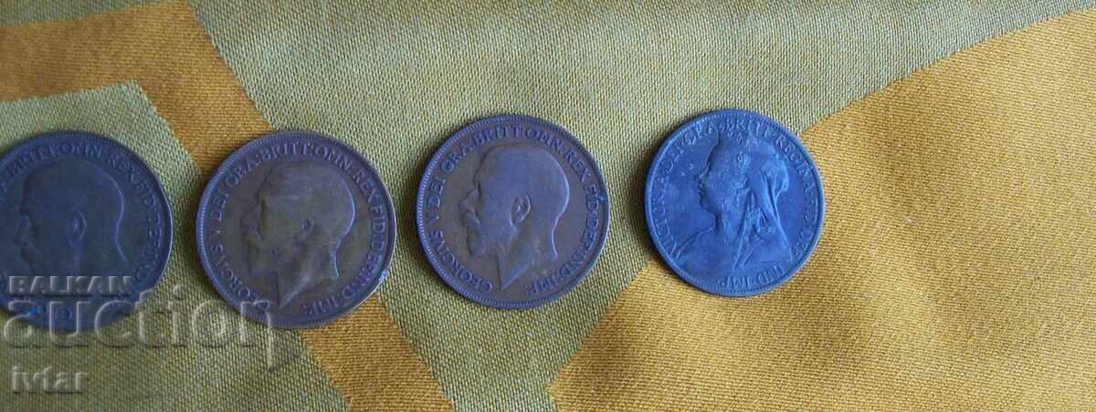 Lot de monede vechi - Marea Britanie - 5 Lot de monede vechi - Marea Britanie - 5