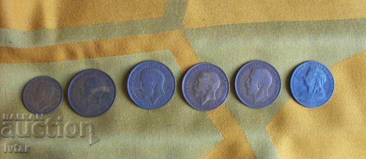 Lot of old coins - Great Britain