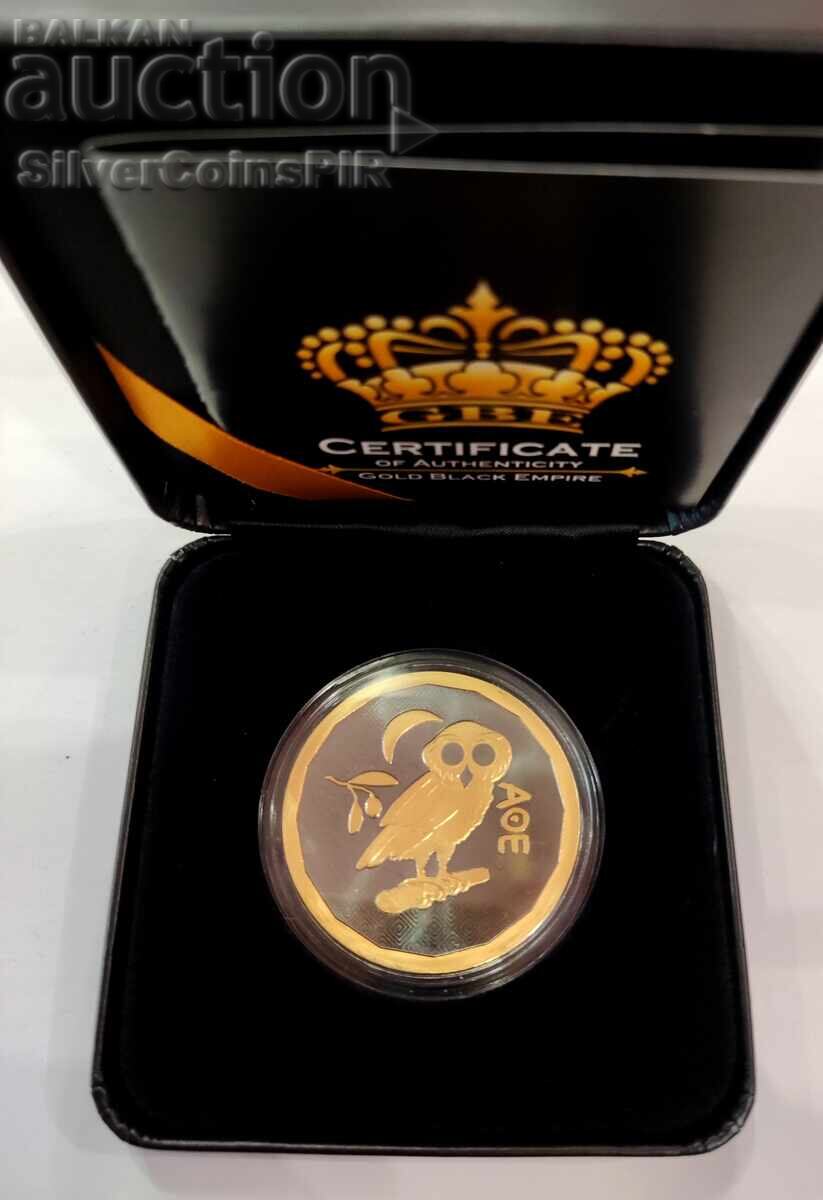 Silver 1 oz Athenian Owl 2024 Saint Helena Gold Black Empire with price 165.00 BGN | € 84.36 Silver 1 oz Athenian Owl 2024 Saint Helena Gold Black Empire with price 165.00 BGN | € 84.36